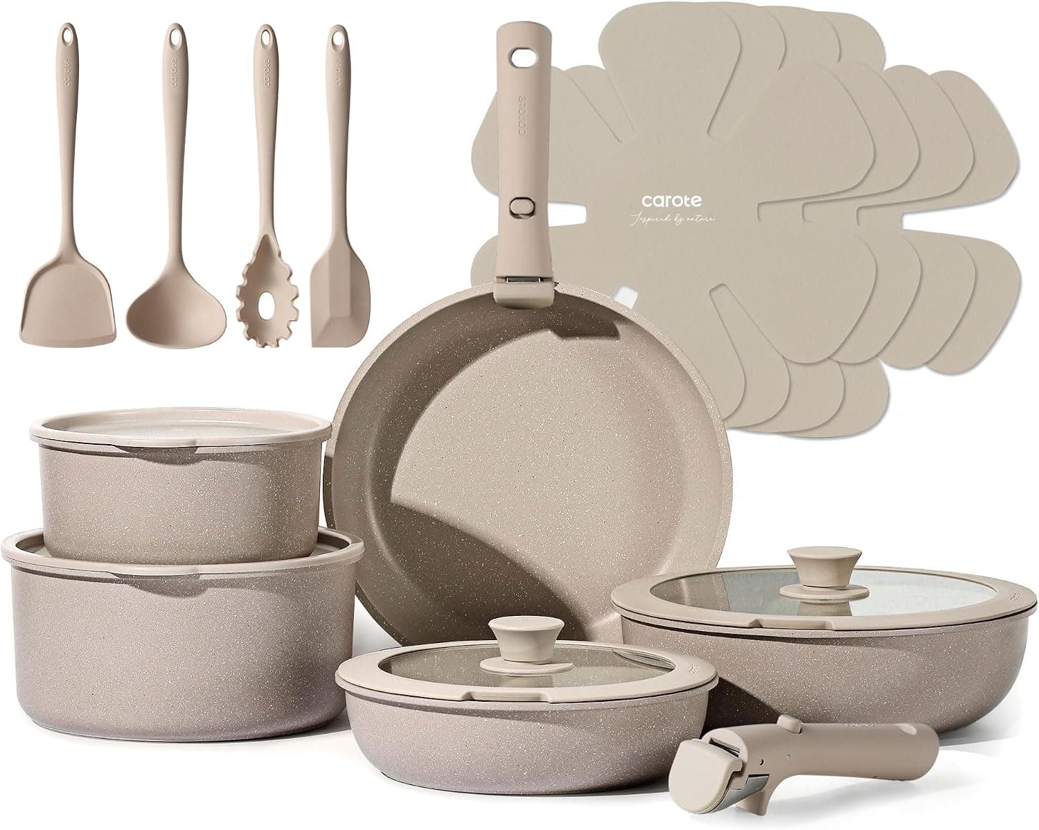CAROTE 19-Piece Removable Handle Induction Set